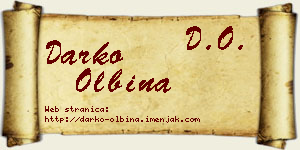 Darko Olbina vizit kartica